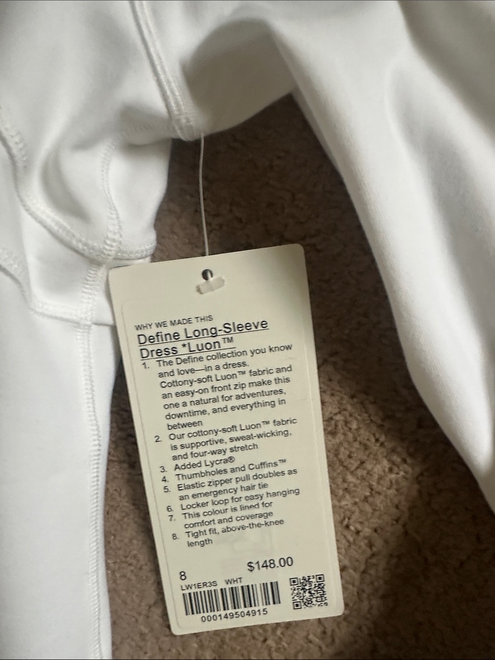 LuLuLemon Define White Dress - Picture 3 of 4